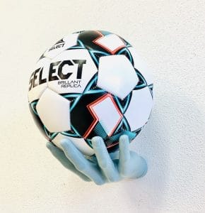 2 stk Fodboldholder Ballonwall Boldhånd - Lyseblå