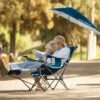 Foldbar Tilskuerstol med Fodstøtte og Parasol