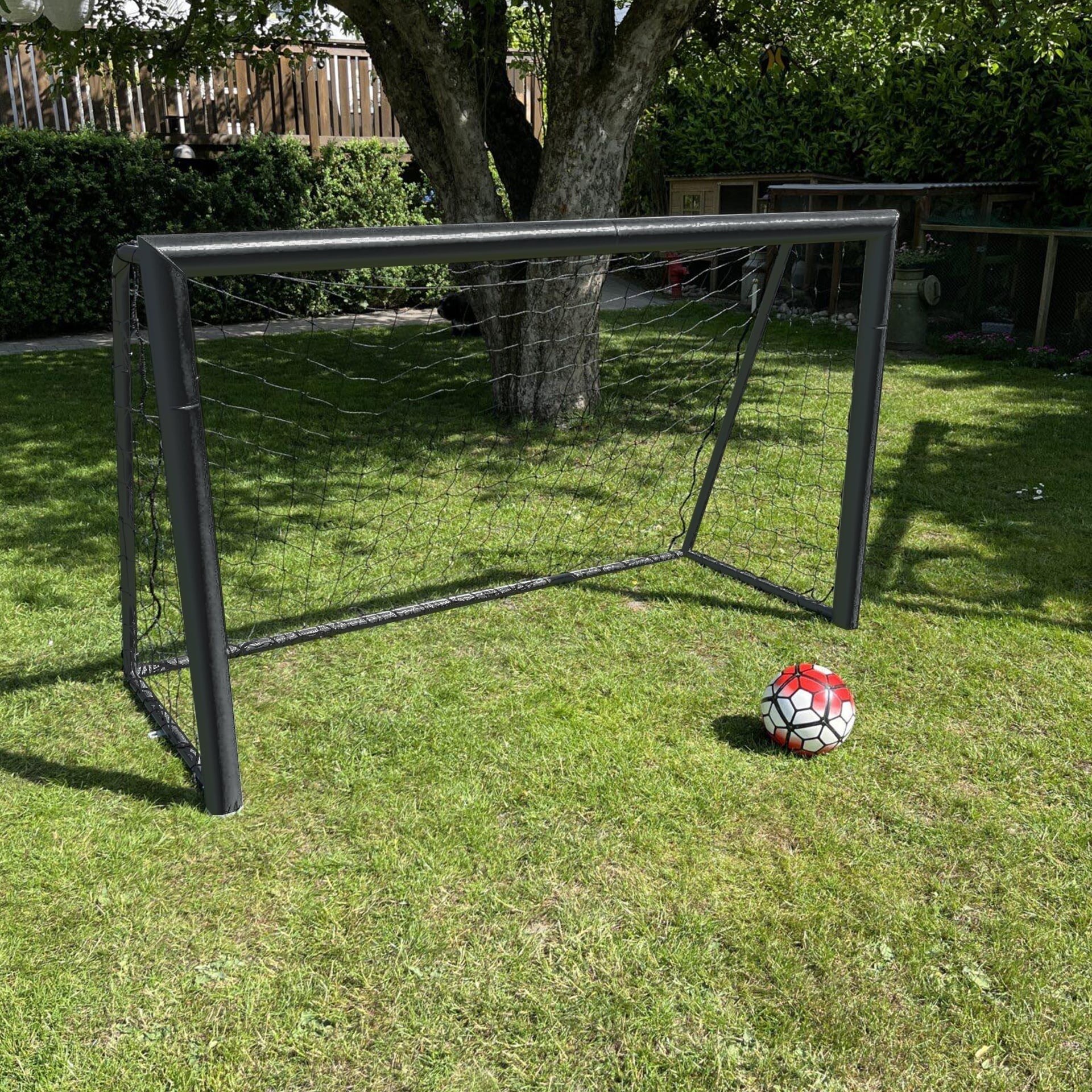 Fodboldmål Freeplay Elite Pro 200 x 120 cm - Galvaniseret Sort Stål