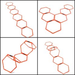 Avento Koordinationsringe Hexagon Agility Grid - 6 stk.