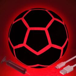 Lysende LED Flash Kick fodbold Str.5 - Blå