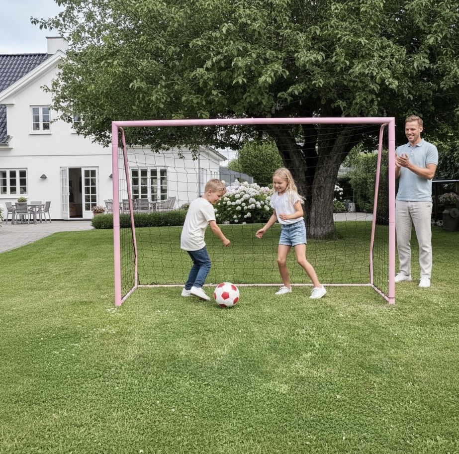 Fodboldmål 240 x 160 cm Freeplay Elite Talento Girl - Galvaniseret Pink Stål - Billede 3