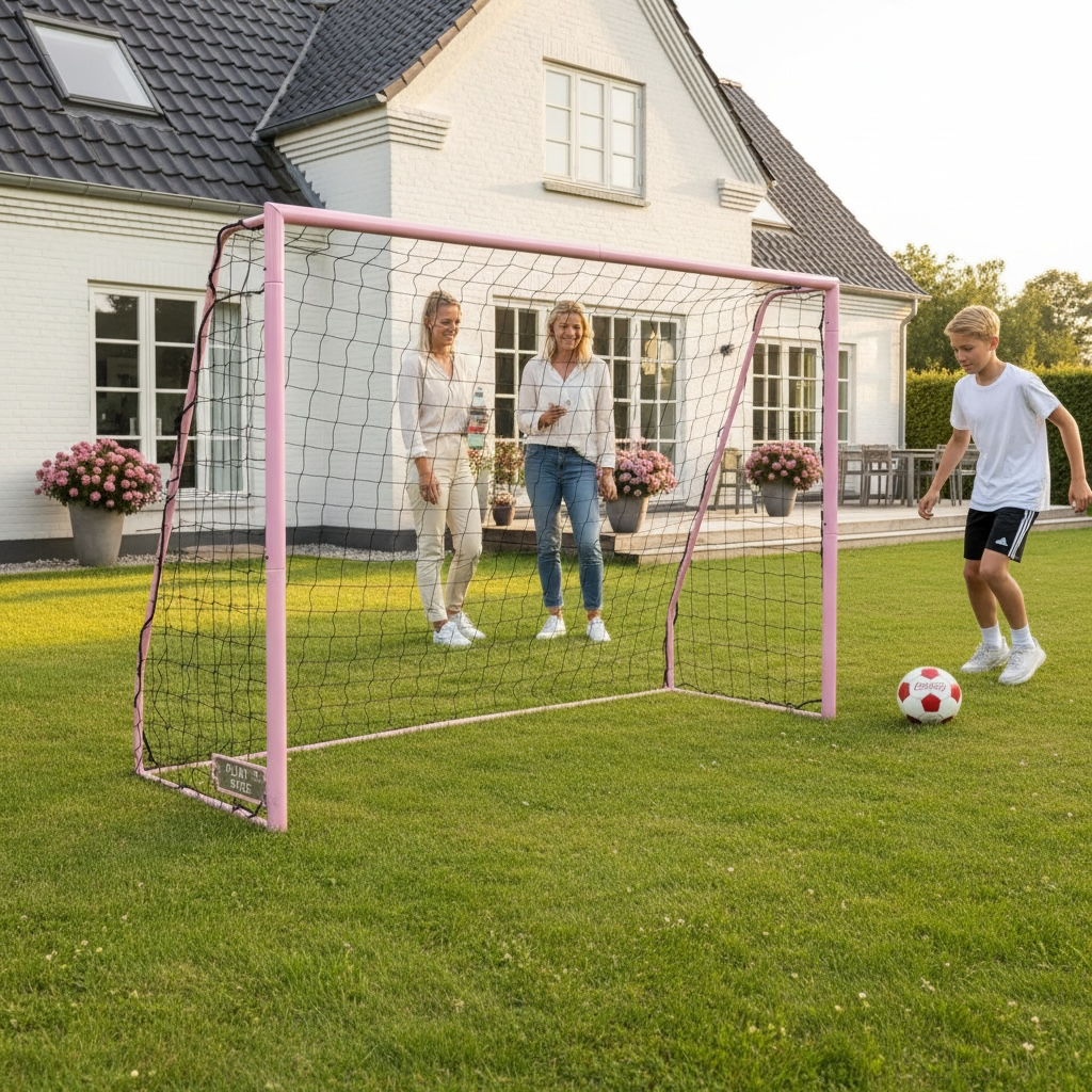 Fodboldmål 240 x 160 cm Freeplay Elite Talento Girl - Galvaniseret Pink Stål - Billede 2
