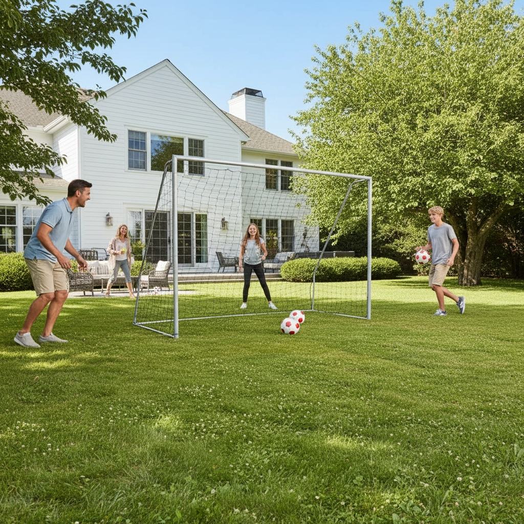 Fodboldmål 240 x 160 cm Freeplay Elite Talento - Galvaniseret Stål - Billede 4