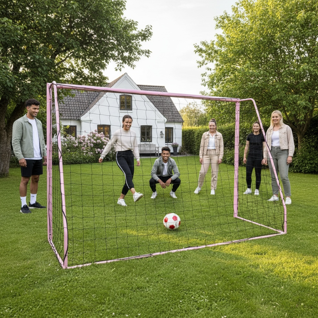 Fodboldmål 300 x 200 cm Freeplay Elite Talento Girl - Galvaniseret Pink Stål - Billede 4