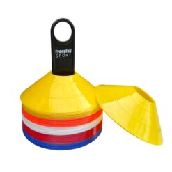 50 stk Freeplay PRO Kegletoppe i 5 multi farver