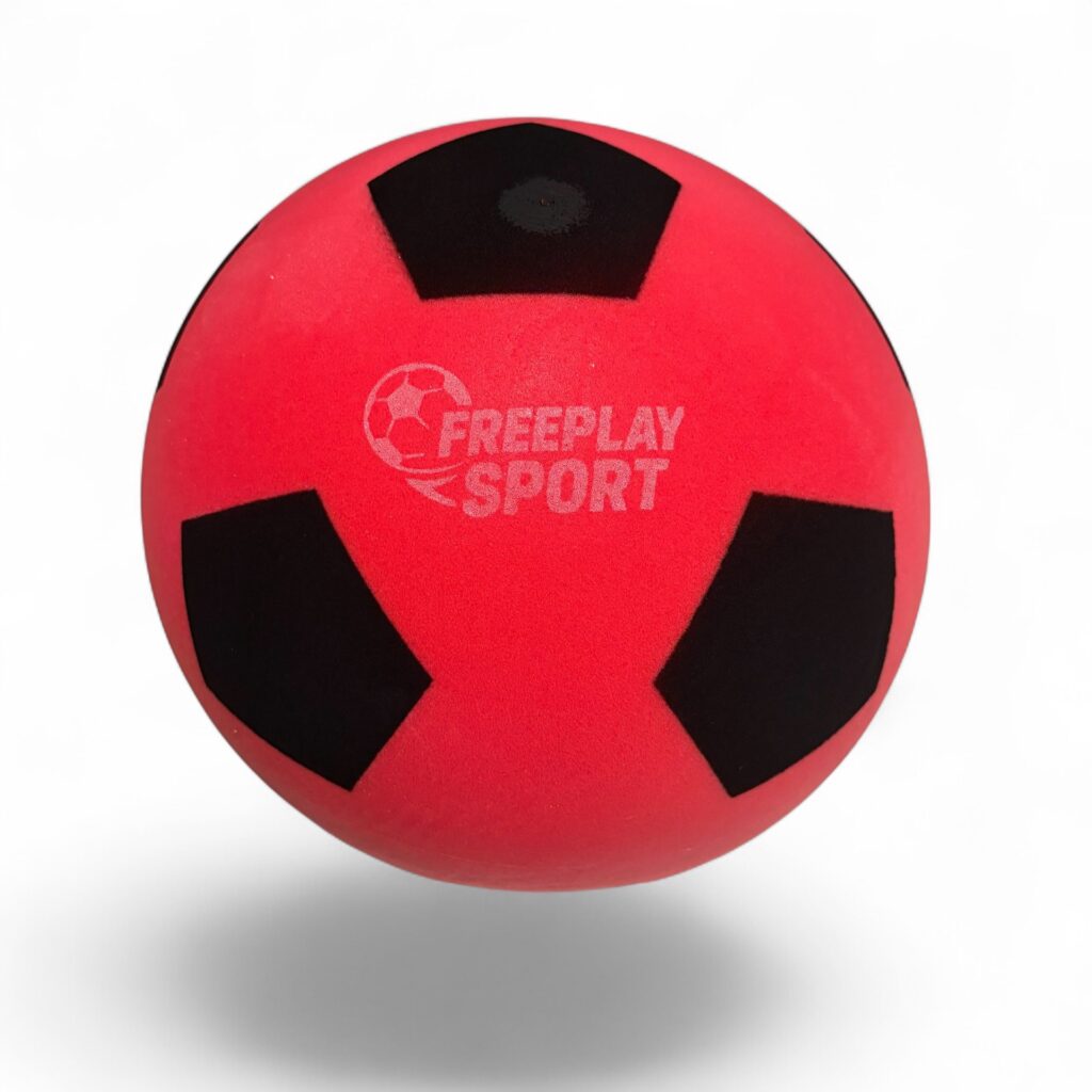Silent Fodbold – Støjsvag Freeplay Retro Fodboldbold Str.5 - Rød