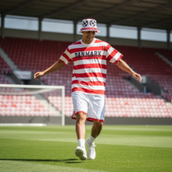 Hæklet Dannebrog Bøllehat