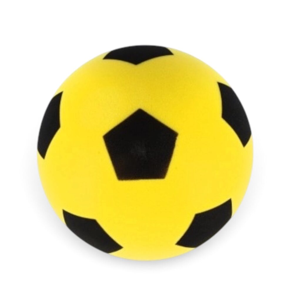 Skum Fodbold – Støjsvag Retro Fodboldbold Str.4 - Gul